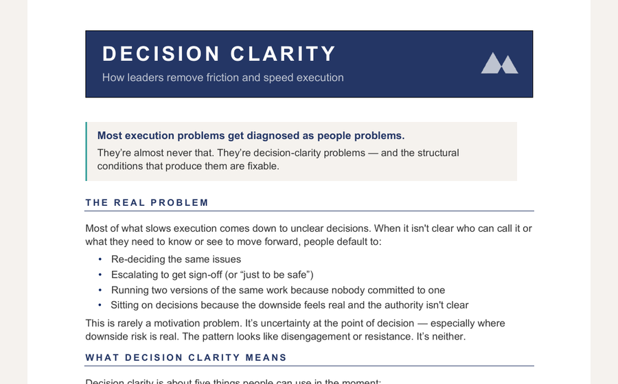 Preview of the Decision Clarity Brief